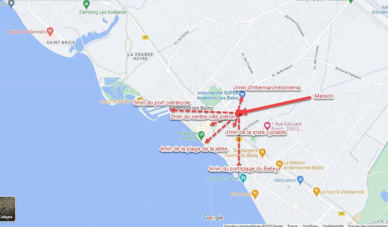 Andernos-Maison De Centre-Ville Avec Jardin Εξωτερικό φωτογραφία